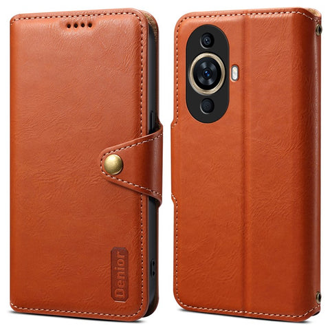DENIOR For Huawei nova 11 / nova 12s 4G / nova 12 Lite 4G Leather Case with Card Slot Wallet Phone Cover Protector