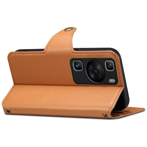 DENIOR For Huawei P60 / P60 Pro Case Wallet Leather Phone Cover Magnetic Clasp