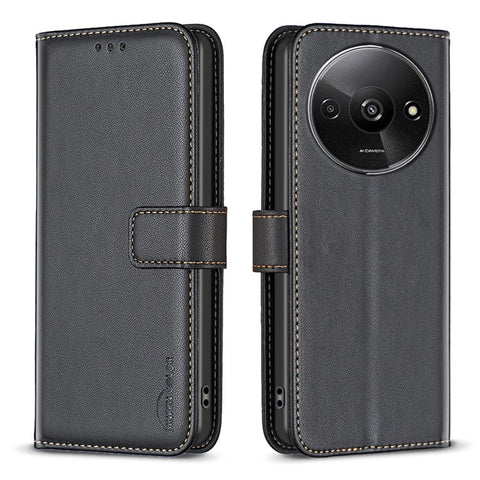 BINFEN COLOR BF17 For Xiaomi Redmi A3 4G / Poco C61 4G Case Leather Folio Wallet Phone Cover