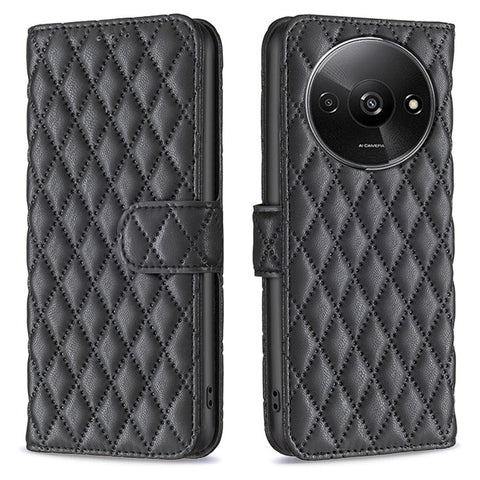 BINFEN COLOR BF Style-14 For Xiaomi Redmi A3 4G / Poco C61 4G Case TPU Inner Shell Leather Phone Cover