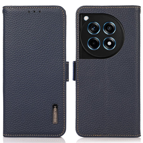KHAZNEH For OnePlus Ace 3 5G / 12R 5G Magnetic Phone Case Litchi Texture RFID Blocking Anti-drop Cover