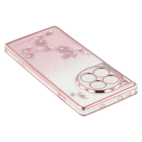 KADEM For OnePlus Ace 3 5G / 12R 5G Cell Phone Case Flower Pattern Ring Kickstand TPU Cover