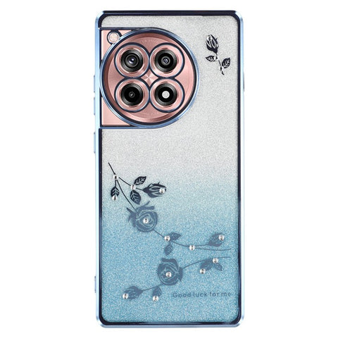 KADEM For OnePlus Ace 3 5G / 12R 5G Flower Design Glitter Phone Case Shockproof TPU Cover