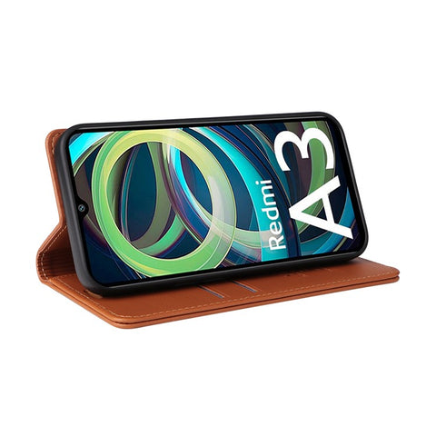 YIKATU YK-001 For Xiaomi Redmi A3 4G / Poco C61 4G Case Hidden Magnetic Adsorption Leather Phone Cover