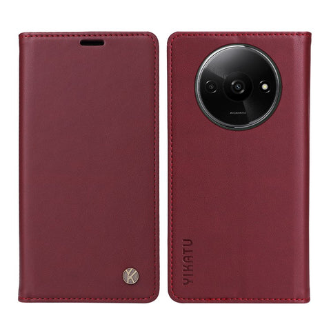 YIKATU YK-001 For Xiaomi Redmi A3 4G / Poco C61 4G Case Hidden Magnetic Adsorption Leather Phone Cover
