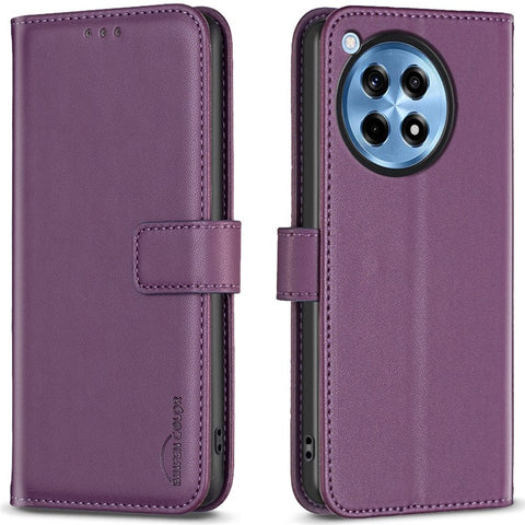 BINFEN COLOR BF17 For OnePlus 12R 5G / Ace 3 5G Wallet Case Magnetic Closing Stand Phone Cover