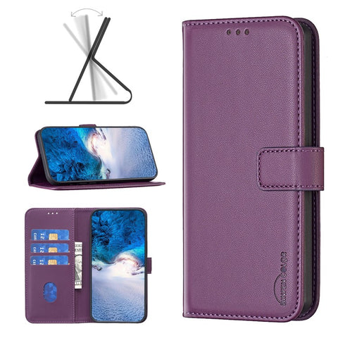 BINFEN COLOR BF17 For OnePlus 12R 5G / Ace 3 5G Wallet Case Magnetic Closing Stand Phone Cover