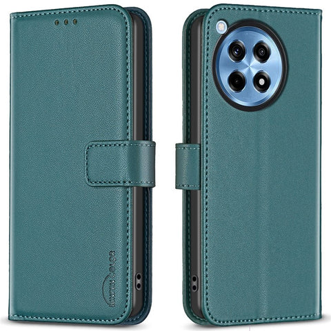 BINFEN COLOR BF17 For OnePlus 12R 5G / Ace 3 5G Wallet Case Magnetic Closing Stand Phone Cover