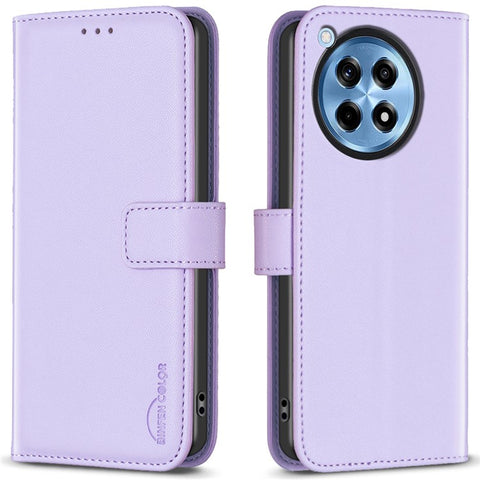 BINFEN COLOR BF17 For OnePlus 12R 5G / Ace 3 5G Wallet Case Magnetic Closing Stand Phone Cover