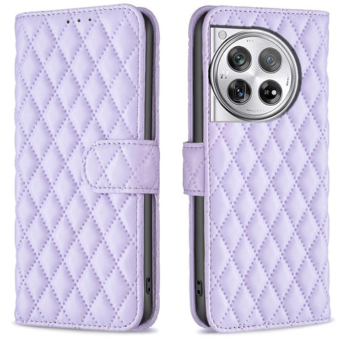 BINFEN COLOR BF Style-14 For OnePlus 12R 5G / Ace 3 5G Case PU Leather Stand Shockproof Protective Phone Cover