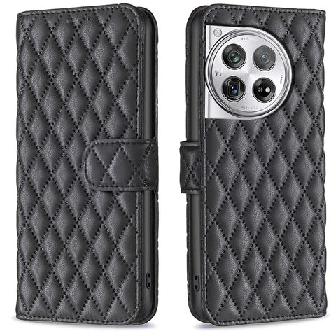 BINFEN COLOR BF Style-14 For OnePlus 12R 5G / Ace 3 5G Case PU Leather Stand Shockproof Protective Phone Cover