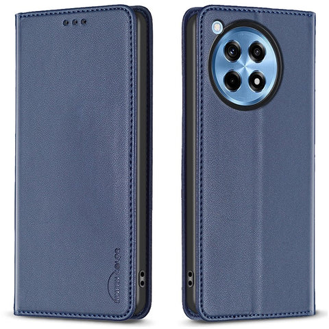 BINFEN COLOR BF18 For OnePlus 12R 5G / Ace 3 5G Case Magnetic Closure Leather Folio Phone Cover