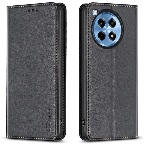 BINFEN COLOR BF18 For OnePlus 12R 5G / Ace 3 5G Case Magnetic Closure Leather Folio Phone Cover