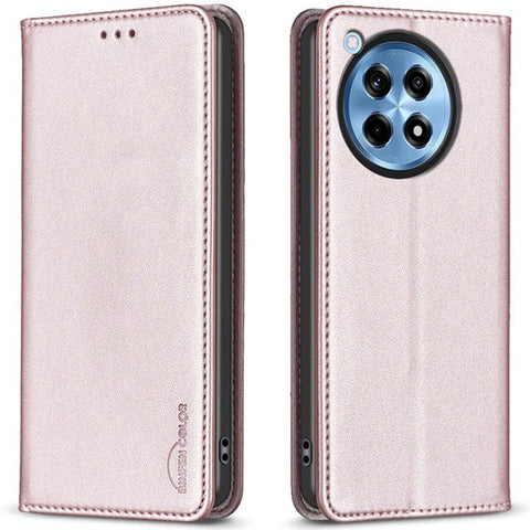 BINFEN COLOR BF18 For OnePlus 12R 5G / Ace 3 5G Case Magnetic Closure Leather Folio Phone Cover
