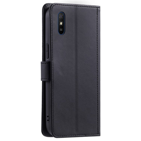 For Xiaomi Redmi 9A / 9AT / 9i Phone Case Rhombus Grid Leather Wallet Stand Cover with 2 Straps
