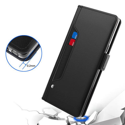 For OnePlus Nord N30 SE 5G Cover Phone Shell with Mirror PU+TPU Leather Card Holder
