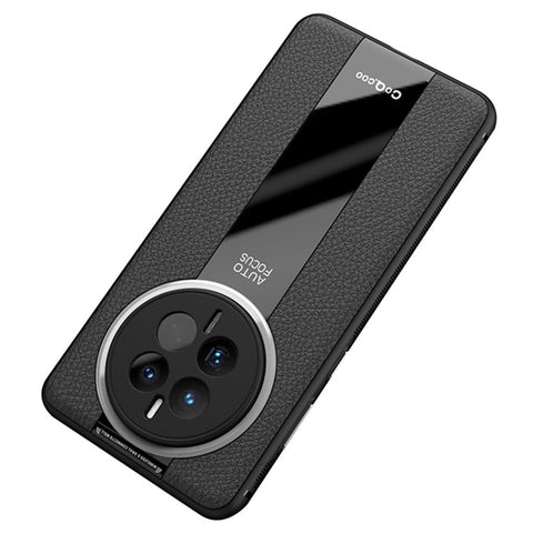 Q.COO For Huawei Mate 50 4G / Mate 50E 4G Case Textured PU Leather+TPU+Acrylic Anti-fall Phone Cover
