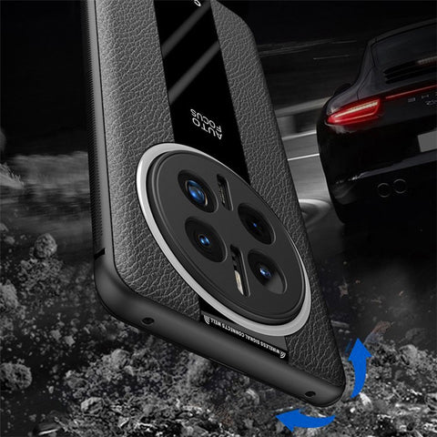 Q.COO For Huawei Mate 50 4G / Mate 50E 4G Case Textured PU Leather+TPU+Acrylic Anti-fall Phone Cover