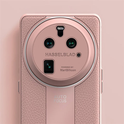 Q.COO For Oppo Find X6 Case Drop-proof PU Leather+TPU+Acrylic Phone Protective Shell