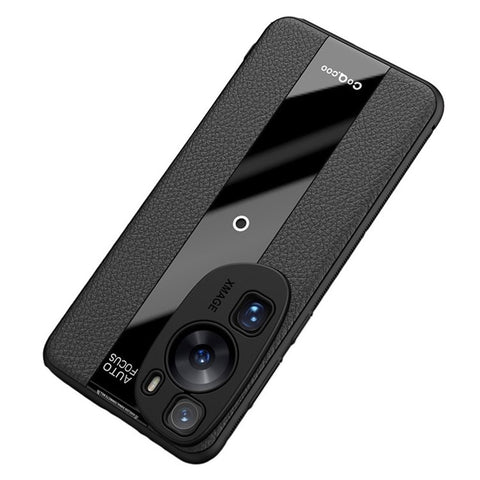 Q.COO For Huawei P60 Art Case Leather+TPU+Acrylic Lightweight Smartphone Shell