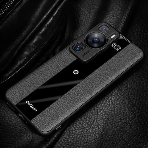 Q.COO For Huawei P60 Art Case Leather+TPU+Acrylic Lightweight Smartphone Shell