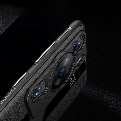 Q.COO For Huawei P60 Art Case Leather+TPU+Acrylic Lightweight Smartphone Shell