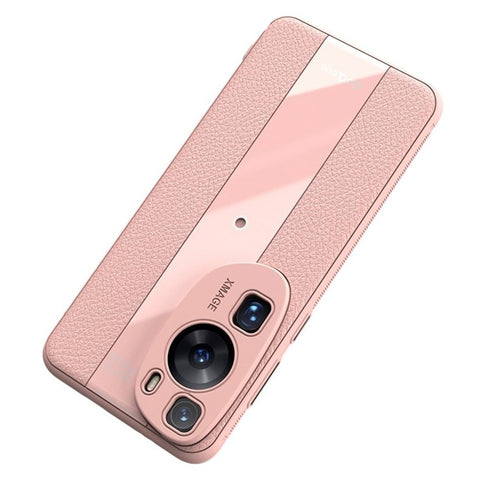 Q.COO For Huawei P60 Art Case Leather+TPU+Acrylic Lightweight Smartphone Shell