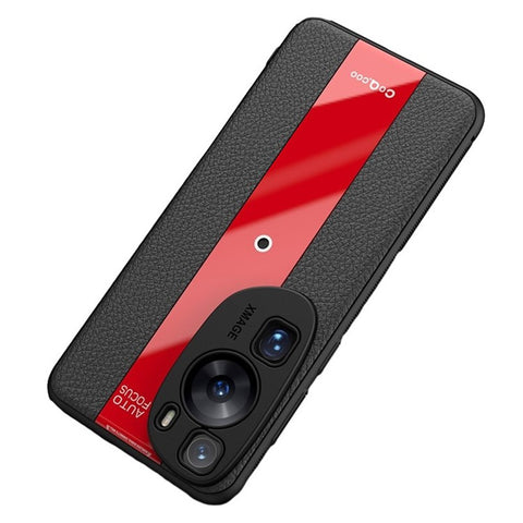 Q.COO For Huawei P60 Art Case Leather+TPU+Acrylic Lightweight Smartphone Shell