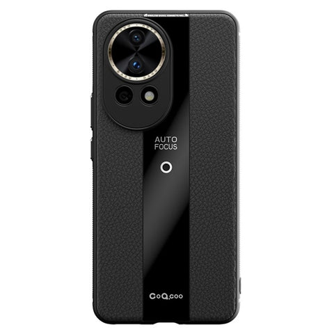 Q.COO Non-slip Case for Huawei nova 12 Pro 5G / 12 Ultra 5G Cover Leather+TPU+Acrylic Slim Smartphone Shell