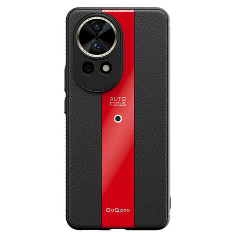 Q.COO Non-slip Case for Huawei nova 12 Pro 5G / 12 Ultra 5G Cover Leather+TPU+Acrylic Slim Smartphone Shell