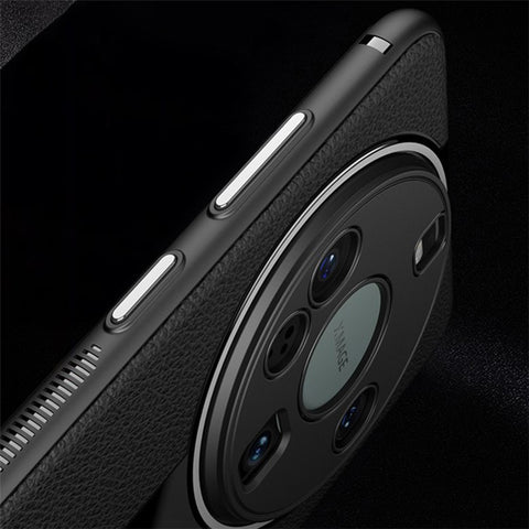 Q.COO For Huawei Mate 60 Pro Case Fall Protection PU Leather+TPU+Acrylic Phone Shell