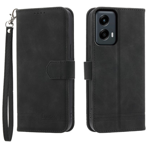 DIERFENG DF-03 For Motorola Moto G Stylus 5G (2024) Cases Imprinted Wallet Stand Leather Mobile Cover