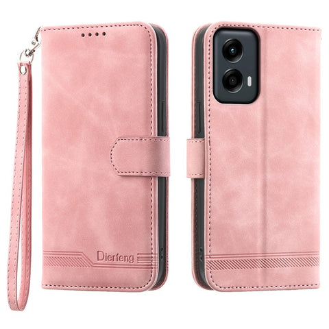 DIERFENG DF-03 For Motorola Moto G Stylus 5G (2024) Cases Imprinted Wallet Stand Leather Mobile Cover