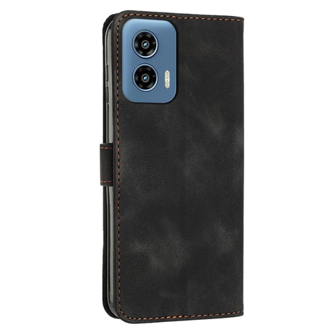 For Motorola Moto G Play 5G (2024) / Moto G 5G (2024) Shockproof Case Triangle Imprinted Leather Phone Cover