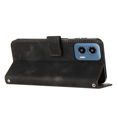 For Motorola Moto G Play 5G (2024) / Moto G 5G (2024) Shockproof Case Triangle Imprinted Leather Phone Cover