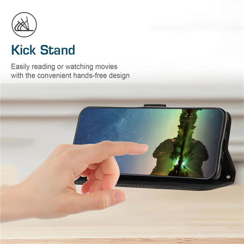 For Motorola Moto G Play 5G (2024) / Moto G 5G (2024) Shockproof Case Triangle Imprinted Leather Phone Cover
