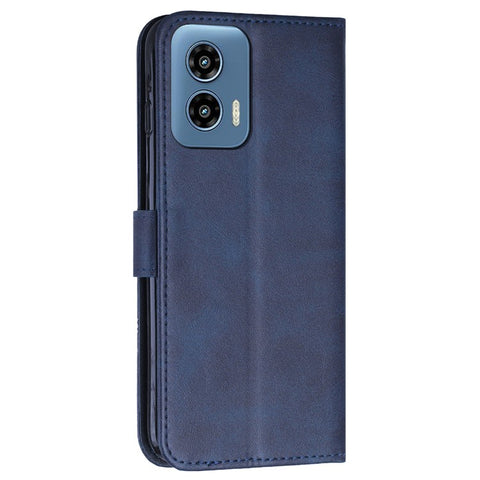 For Motorola Moto G Play 5G (2024) / Moto G 5G (2024) Case PU Leather Stand Flip Phone Cover Calf Texture