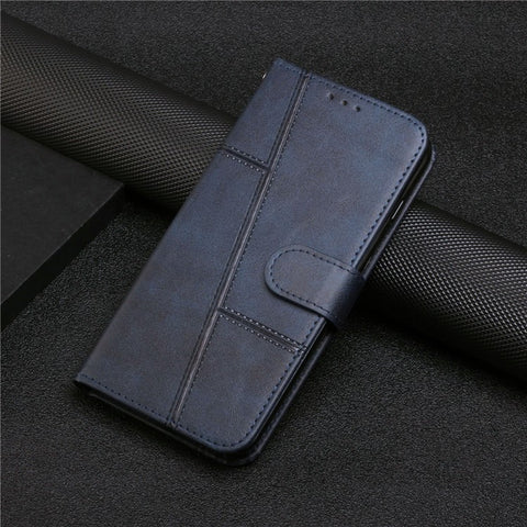 For Motorola Moto G Play 5G (2024) / Moto G 5G (2024) Case PU Leather Stand Flip Phone Cover Calf Texture