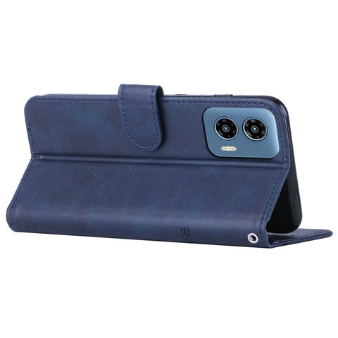 For Motorola Moto G Play 5G (2024) / Moto G 5G (2024) Case PU Leather Stand Flip Phone Cover Calf Texture