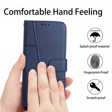 For Motorola Moto G Play 5G (2024) / Moto G 5G (2024) Case PU Leather Stand Flip Phone Cover Calf Texture