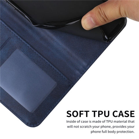 For Motorola Moto G Play 5G (2024) / Moto G 5G (2024) Case PU Leather Stand Flip Phone Cover Calf Texture