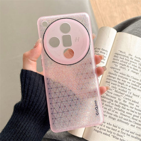 Q.COO For Oppo Find X7 5G TPU Case Aurora Effect Anti-scratch Phone Cover