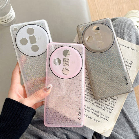 Q.COO For Oppo Find X7 5G TPU Case Aurora Effect Anti-scratch Phone Cover