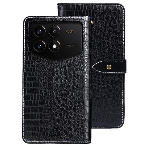 IDEWEI For Xiaomi Redmi K70 Pro Champion Edition Case Crocodile Texture PU Leather Stand Cover