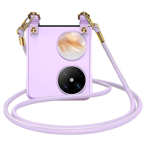 GKK For Huawei Pocket 2 PC Case Ultra Slim Folding Mobile Phone Cover with Shoulder Strap