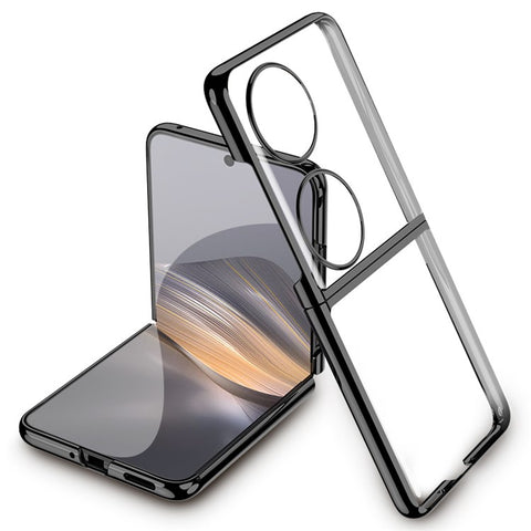 GKK For Huawei Pocket 2 Clear Case Electroplating Hard PC Slim Phone Cover