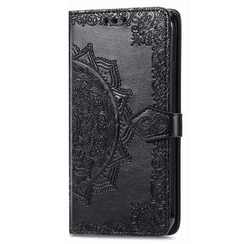 For Samsung Galaxy M14 4G Case PU Leather Mandala Embossed Folio Magnetic Phone Cover