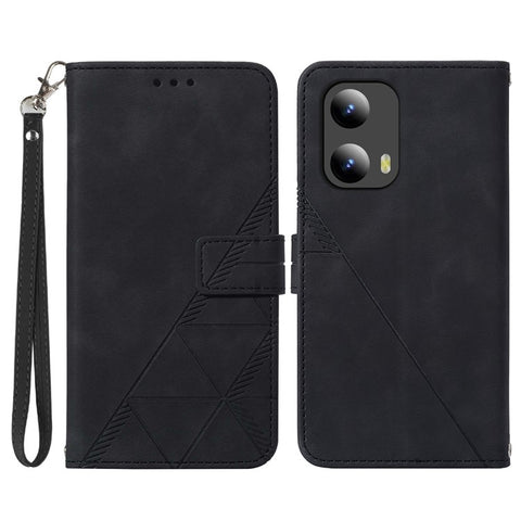 For Motorola Moto G Play 5G (2024) / Moto G 5G (2024) Leather Case with Hand Strap Wallet Stand Phone Cover