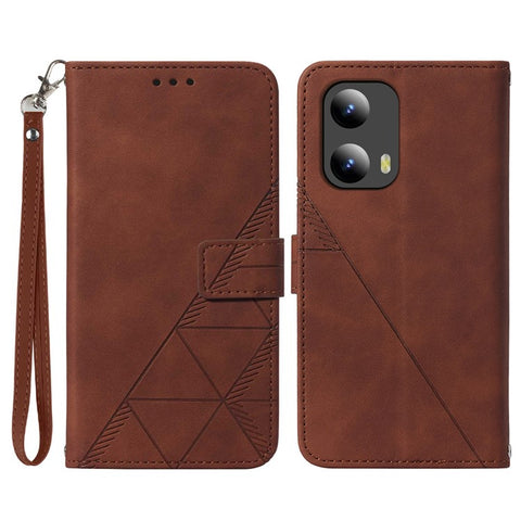 For Motorola Moto G Play 5G (2024) / Moto G 5G (2024) Leather Case with Hand Strap Wallet Stand Phone Cover