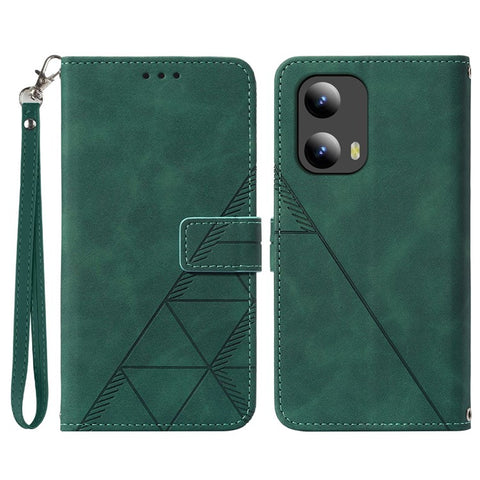 For Motorola Moto G Play 5G (2024) / Moto G 5G (2024) Leather Case with Hand Strap Wallet Stand Phone Cover